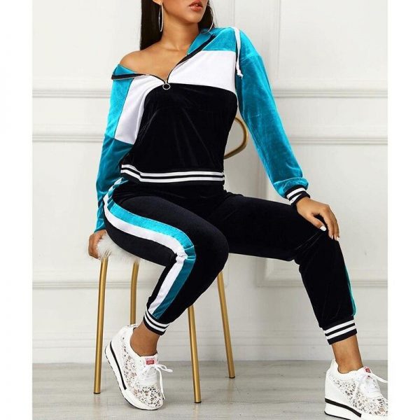 Women Two Piece Outfits Spring Long Sleeve Hoodies and Pants Set Streetwear Casual Drawstring Tops Sweatpants 2 Piece Set - Takalr