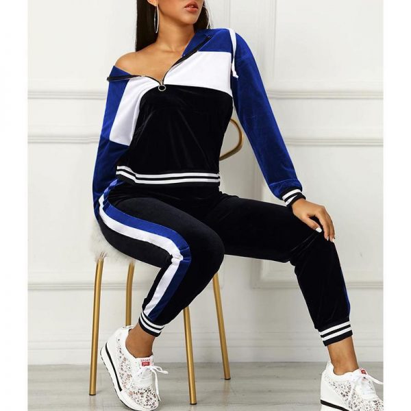 Women Two Piece Outfits Spring Long Sleeve Hoodies and Pants Set Streetwear Casual Drawstring Tops Sweatpants 2 Piece Set - Takalr