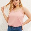 The Best Women V Neck Sleeveless Tank Tops Shirt  New Ladies Summer Camisole Plain Blouse Tops Plus Size Women Clothes Online - Takalr