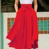 The Best Women Vintage High Waist Skirts Lady Maxi Pleated Skirt Long Maxi Fashion Skirt Females Full Length Solid Color Skirts Hot Online - Takalr