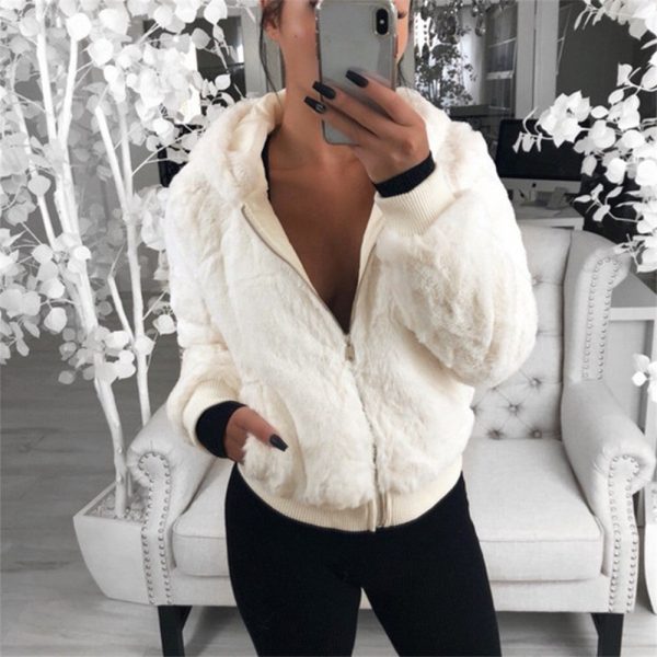 The Best Women Winter Teddy Bear Fluffy Short Coat Fleece Fur Jacket Ladies Fleece Zip Outerwear Casual Top Jacket Oversized Overcoat Online - Takalr