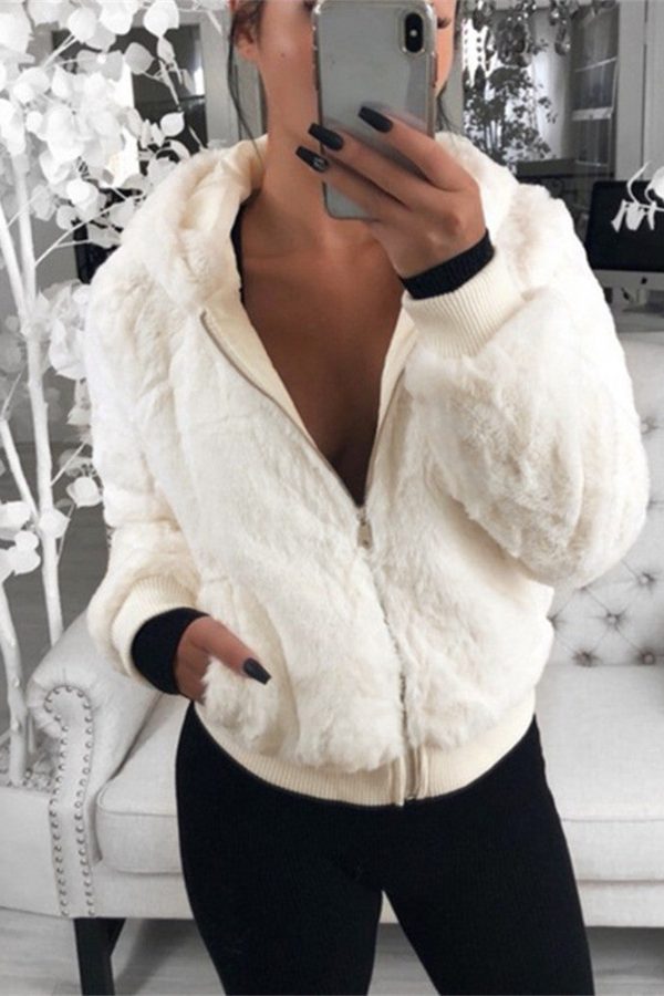 The Best Women Winter Teddy Bear Fluffy Short Coat Fleece Fur Jacket Ladies Fleece Zip Outerwear Casual Top Jacket Oversized Overcoat Online - Takalr