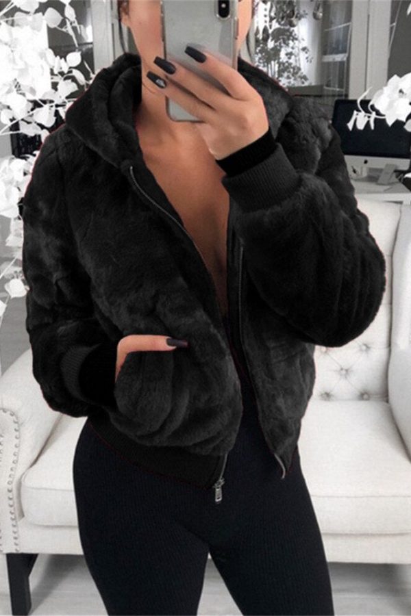 The Best Women Winter Teddy Bear Fluffy Short Coat Fleece Fur Jacket Ladies Fleece Zip Outerwear Casual Top Jacket Oversized Overcoat Online - Takalr