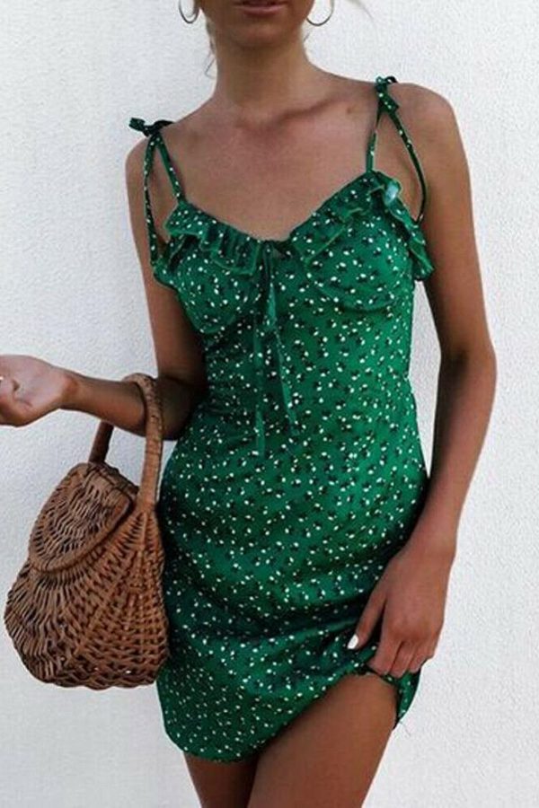 The Best Women's Floral Mini Summer Dress Sleeveless Bandage Sexy Elegant Ladies Party Beach Dresses Sundress vestidos Fashion New 2019 Online - Takalr