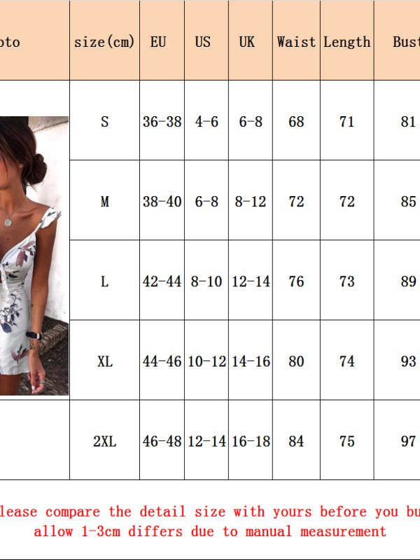 The Best Women's Floral Print Holiday Mini Playsuit Fashion Sexy Ladies Sleeveless V-Neck Jumpsuit New Casual Summer Beach Playsuits Online - Takalr