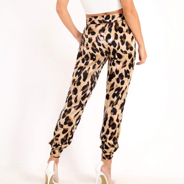 The Best Women's High Waist Leopard Print Pants Elegant Trousers Ladies Casual Party Fashion Pants Femme Streetwear Online - Takalr