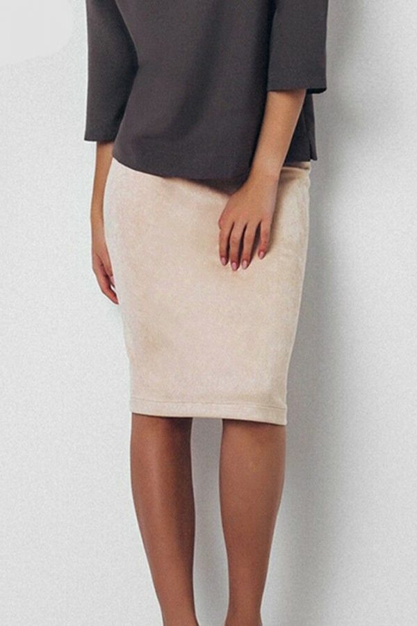 The Best Women's High Waisted Plain Jersey Summer Bodycon Tube Stretch Pencil Mini Skirt Office Ladies Casual Knee Length Skirt Online - Takalr