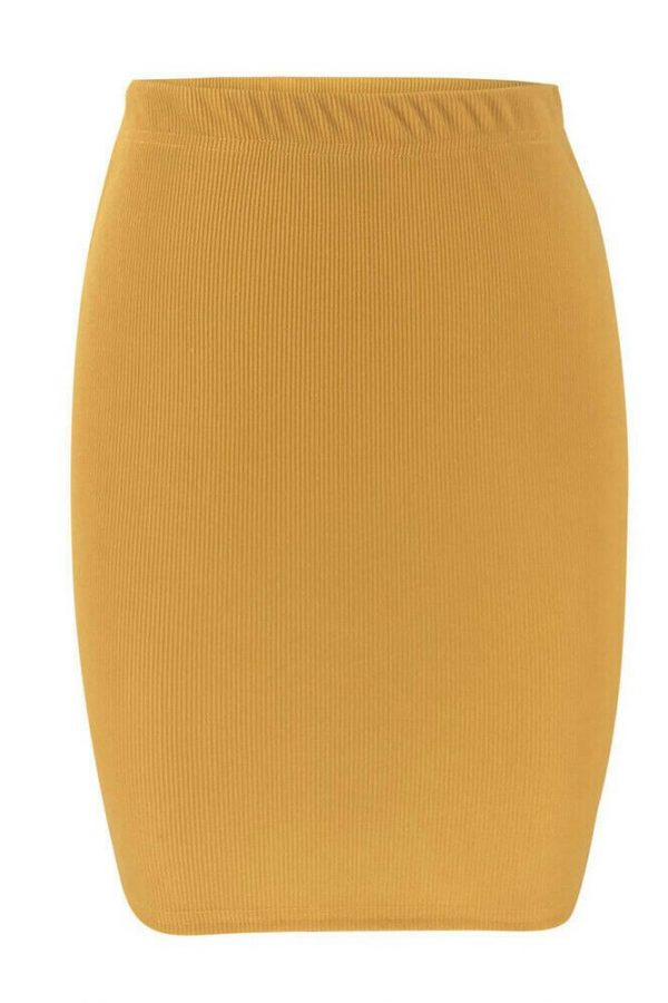 The Best Women's High Waisted Plain Sexy Summer Bodycon Tube Stretch Pencil Mini Skirt Retro Solid Slim Fit Knitted Skirt Online - Takalr