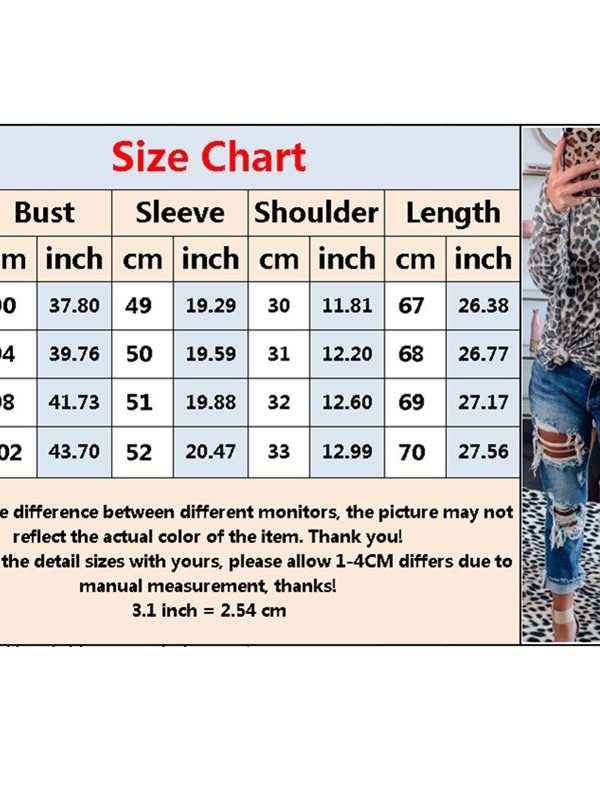 The Best Women's Hollow Cold Off Shoulder Long Sleeve Tee shirt Ladies Casual Crew Neck Leopard Blouse Pullover Tops Online - Takalr