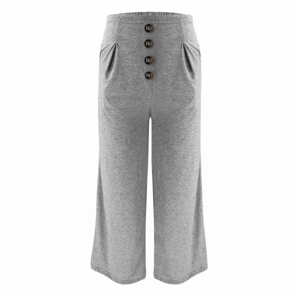 The Best Women's Ladies Solid Pleated High Elastic Waist Wide Leg Harem Trousers Casual Palazzo Loose Beach OL Pants Online - Takalr