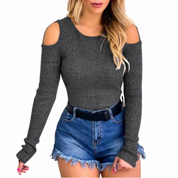 The Best Women's Long Sleeve Fleece Loose Winter Warm Sweater T shirt Casual Round Neck Jumper Pullover Slim Fit Tops Online - Takalr