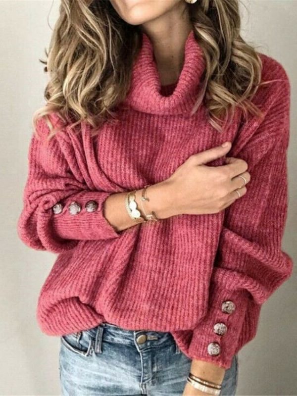 The Best Women's Long Sleeve Knitted Sweater Autumn Winter Ladies Casual Jumper Cardigan Knitwear Winter Outwear Pullover Tops Online - Takalr