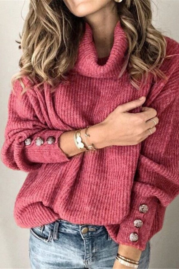 The Best Women's Long Sleeve Knitted Sweater Autumn Winter Ladies Casual Jumper Cardigan Knitwear Winter Outwear Pullover Tops Online - Takalr