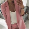 The Best Women's Long Sleeve Open Front Blazer Longline Work Office Lapel Cardigan Jacket with Pockets Slim Fitness Outwear Jacket 2019 Online - Takalr