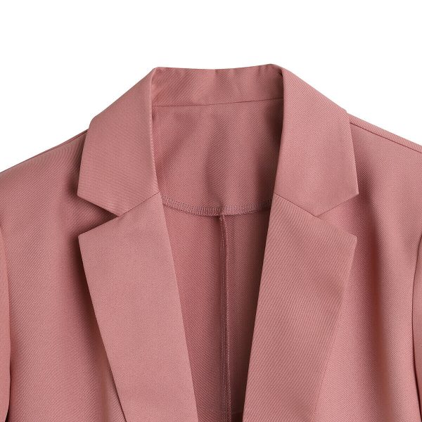 The Best Women's Long Sleeve Open Front Blazer Longline Work Office Lapel Cardigan Jacket with Pockets Slim Fitness Outwear Jacket 2019 Online - Takalr