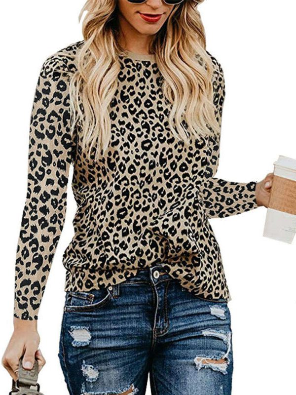 The Best Women's Long Sleeve Round Neck Pullover Tops T Shirt 2019 Autumn Ladies Casual Loose Shirt Outwear Streetwear Online - Takalr