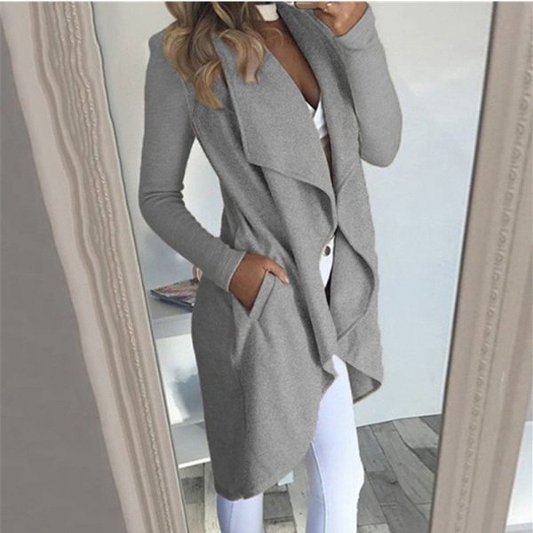 The Best Women's Long Sleeve Slim Blazer Jacket OL Ladies Casual Open Front Formal Work Formal Suits Cardigan Coat Top Online - Takalr