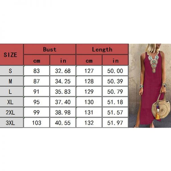 The Best Women's Maxi Beach Dress 2019 Fashion Ladies Sleeveless Casual Boho Floral Summer Holiday Long Loose Sundress Online - Takalr