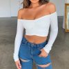 The Best Women's Off Shoulder Shirt Crop Tops Sexy Ladies Holiday Long Sleeve Casual Tee Jumper Vest Cami Tank Top Online - Takalr