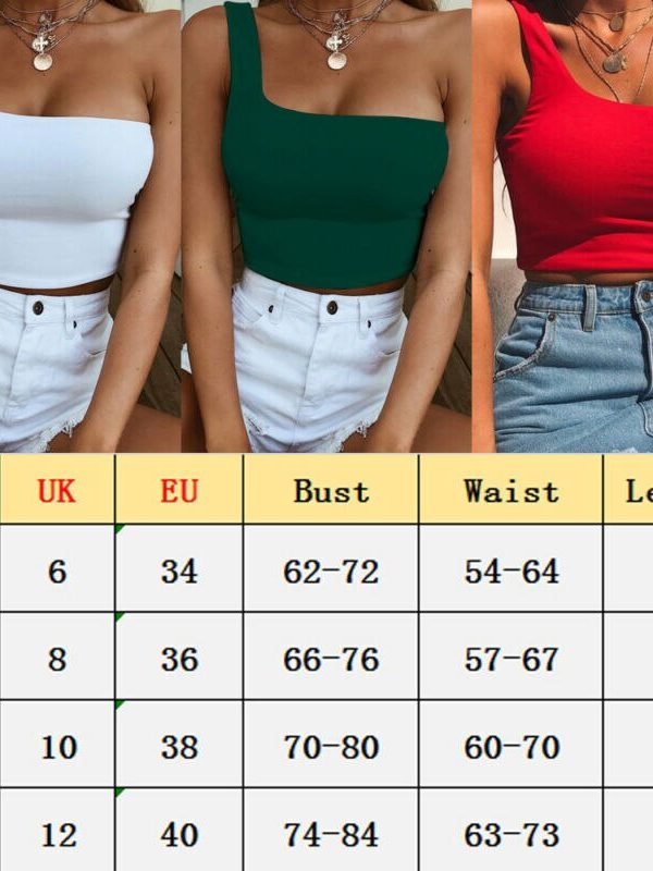 The Best Women's Plain One Shoulder Sleeveless Sports Bra Ladies Bralet Casual Vest Tank Vest Blouse Sleeveless Crop Top Online - Takalr