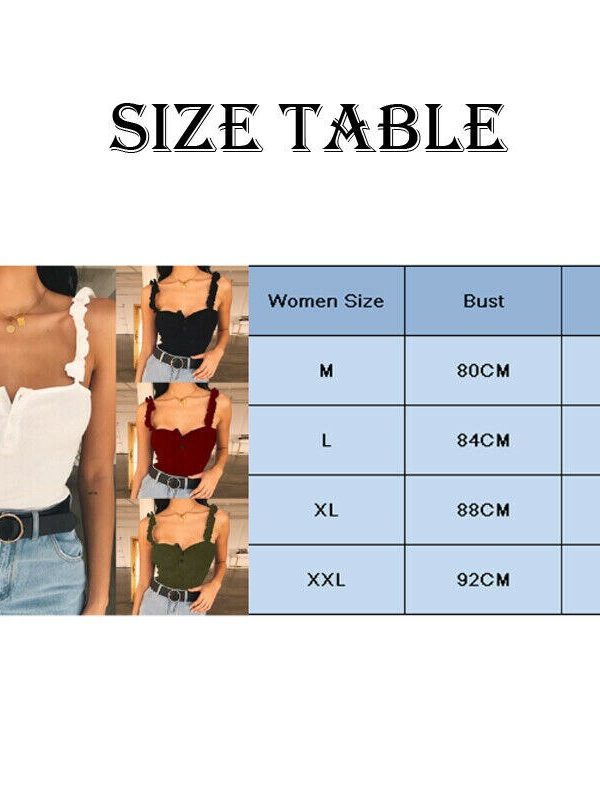 The Best Women's Sexy Summer Beach Short Vest Tops Fashion Ladies Sleeveless Camisole Tank Casual Button Solid Short Tops New Online - Takalr