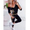 The Best Women's Sexy V Neck Leopard Print Stretch Romper Fashion Ladies Bodycon Slim Autumn Long Jumpsuit Playsuit 2019 Online - Takalr