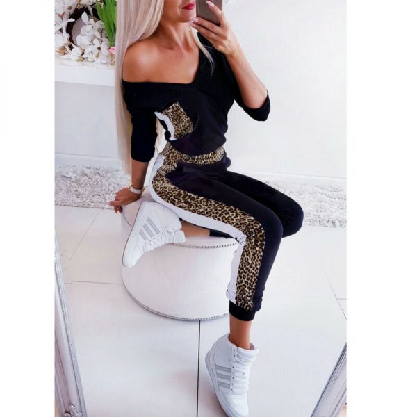 The Best Women's Sexy V Neck Leopard Print Stretch Romper Fashion Ladies Bodycon Slim Autumn Long Jumpsuit Playsuit 2019 Online - Takalr