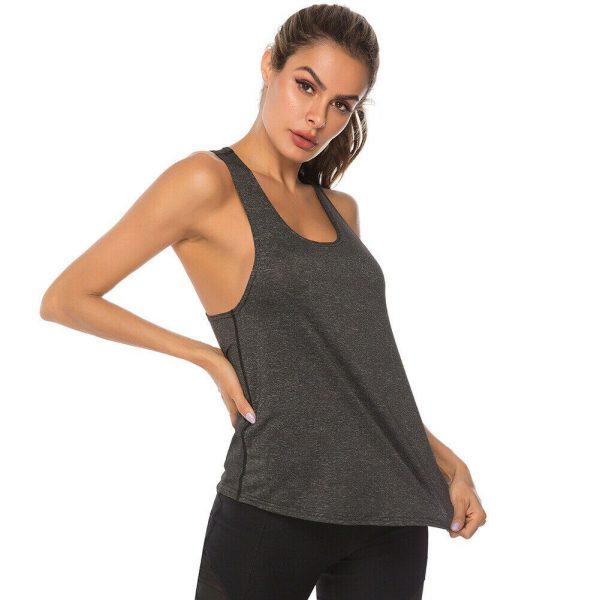 The Best Women‘s Sports Gym Racer Back Running Vest Laides Fitness Solid Casual Jogging Singlet Soft Tank Tops Online - Takalr