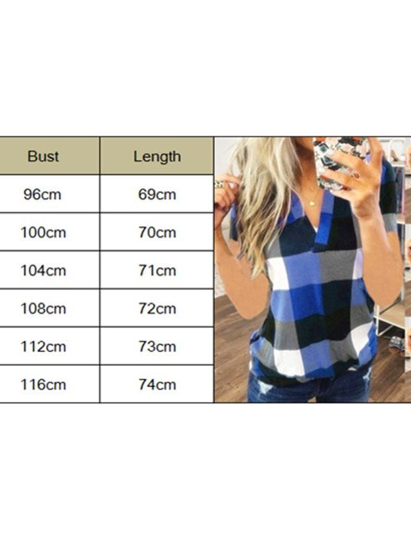 The Best Women's Spring Autumn Long Sleeve Plaid Check Tee Shirt Blouse Ladies Workout Casual Loose Pullover Tops Women Clothing Online - Takalr