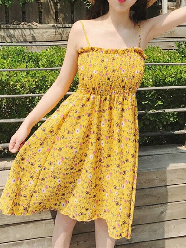 The Best Women's Summer Boho Floral Off Shoulder Mini Dress 2019 New Fashion Ladies Summer Holiday Casual Beach Party Short Sundress Online - Takalr