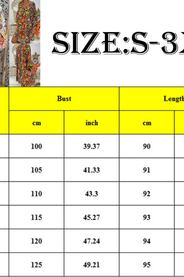 The Best Women's Summer Dresses Vintage Floral Print Deep V Neck Dresses Damen Boho Hippie Blumen Strand Kaftan Freizeit Hemd Online - Takalr