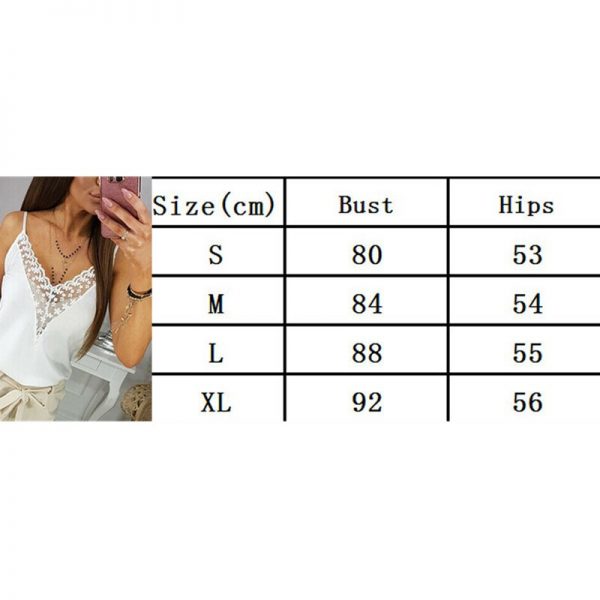 The Best Women's Summer Strappy Lace Vest Top Sleeveless Shirt Blouse Ladies Solid Casual V-neck Loose Tank Tops New Online - Takalr