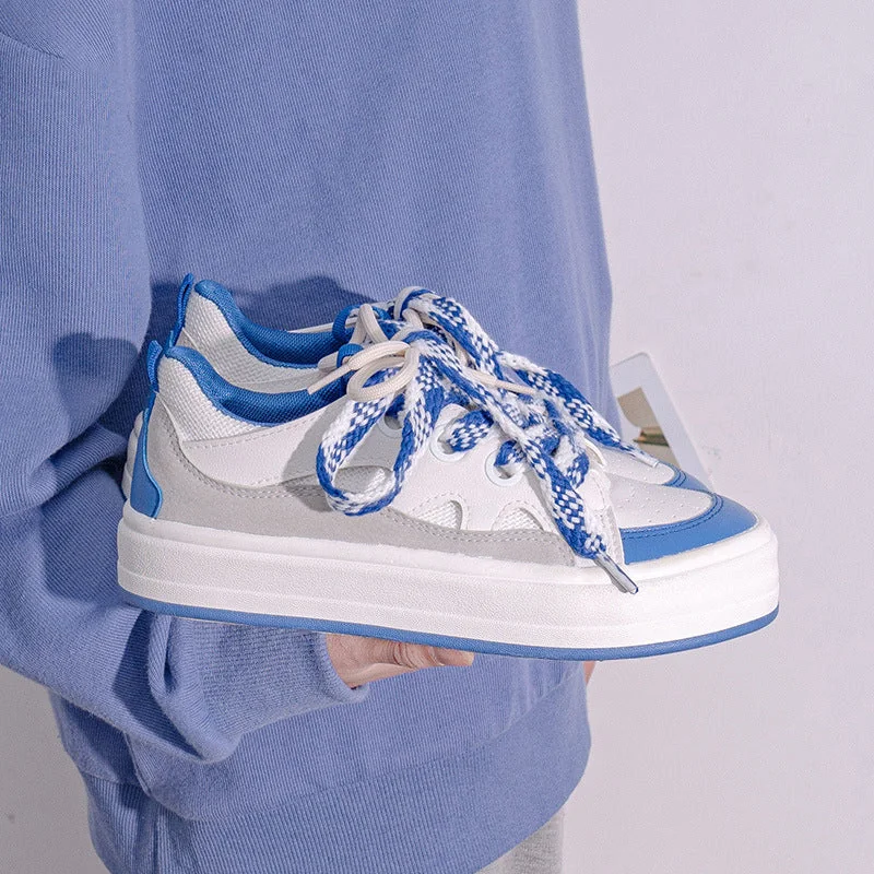 Women's Vulcanize Shoes New Fashion Spring Thick-Soled Sneakers Breathable Korean Style Low-top Comfy Casual Platform Shoes - Image 17
