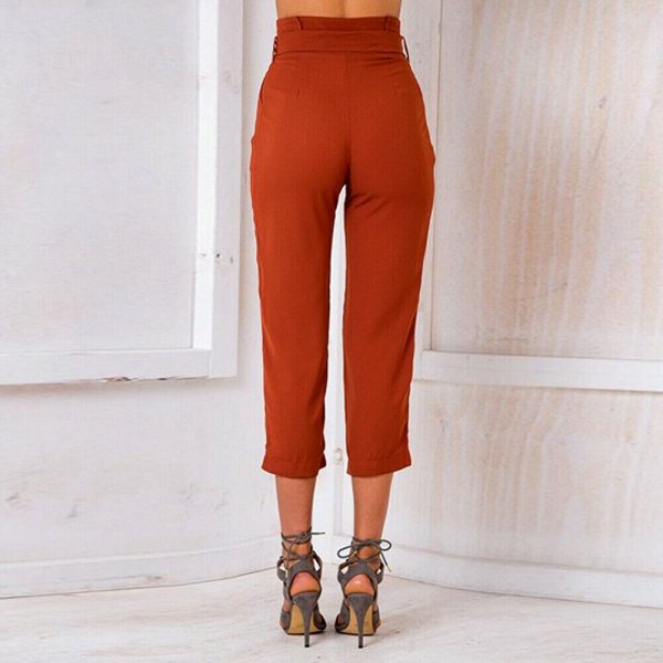 The Best Women’s Wide Leg Elastic High Waist Pants OL Ladies Casual Loose Long Palazzo Stretch Slim Fit Lounge Wear Trousers Online - Takalr