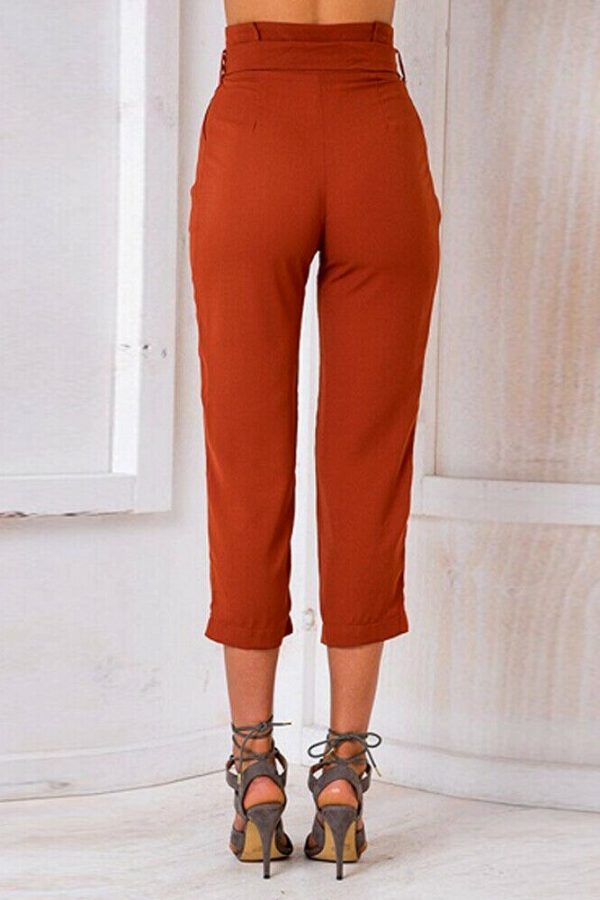 The Best Women’s Wide Leg Elastic High Waist Pants OL Ladies Casual Loose Long Palazzo Stretch Slim Fit Lounge Wear Trousers Online - Takalr