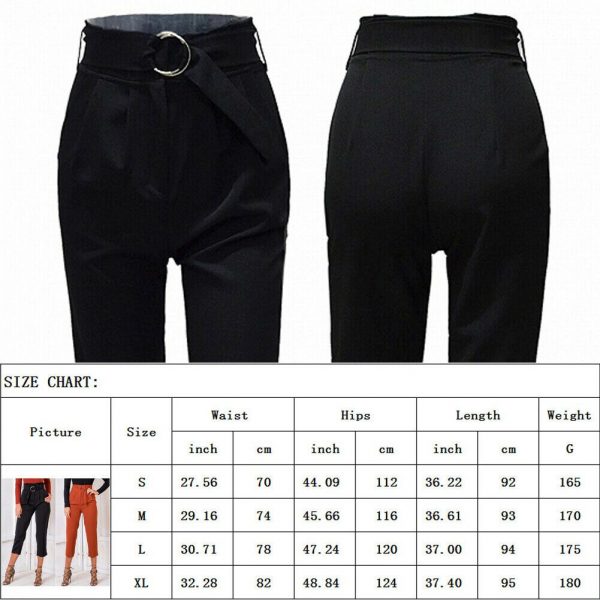 The Best Women’s Wide Leg Elastic High Waist Pants OL Ladies Casual Loose Long Palazzo Stretch Slim Fit Lounge Wear Trousers Online - Takalr