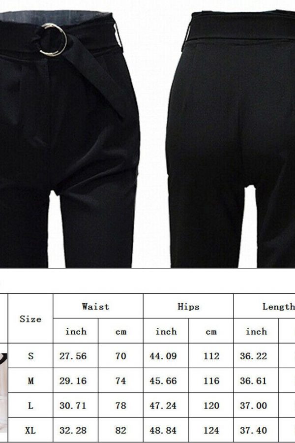 The Best Women’s Wide Leg Elastic High Waist Pants OL Ladies Casual Loose Long Palazzo Stretch Slim Fit Lounge Wear Trousers Online - Takalr