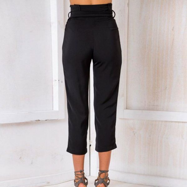 The Best Women’s Wide Leg Elastic High Waist Pants OL Ladies Casual Loose Long Palazzo Stretch Slim Fit Lounge Wear Trousers Online - Takalr