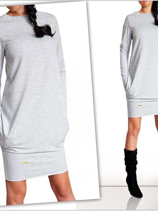 The Best Women's Winter Sweatshirt Dress Fashion Ladies Casual Hoodie Pullover Jumper Pockets Sweater Slim Fit Tops Dress Online - Takalr