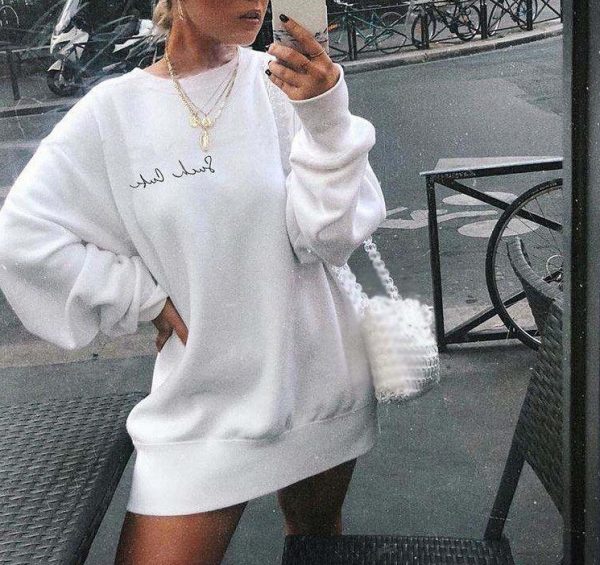 The Best Women's Winter Warm Long Sleeve Sweater Autumn Ladies Casual Hoodies Sweatshirt Jumper Pullover Loose Tops Blouse Online - Takalr