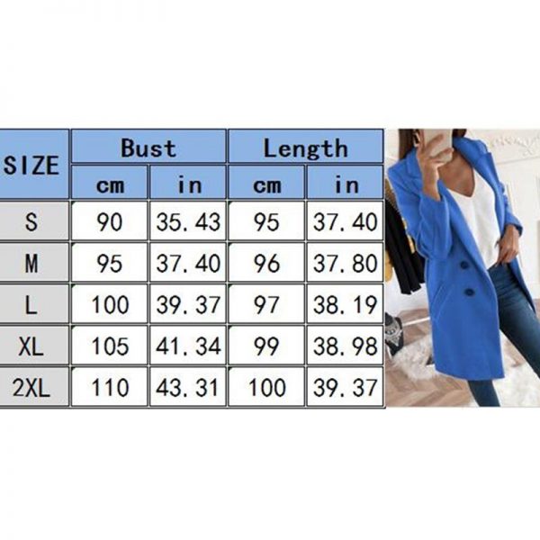 The Best Women's Woolen Warm Trench Coat Thick Jacket Fashion Ladies Autumn Winter Blazer Long Casual Outwear Overcoat 2019 Online - Takalr