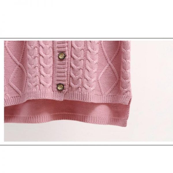 Women sleeveless knitting sweater vest pullover Autumn basic waistcoat vest for women Knitted vests with button - Takalr