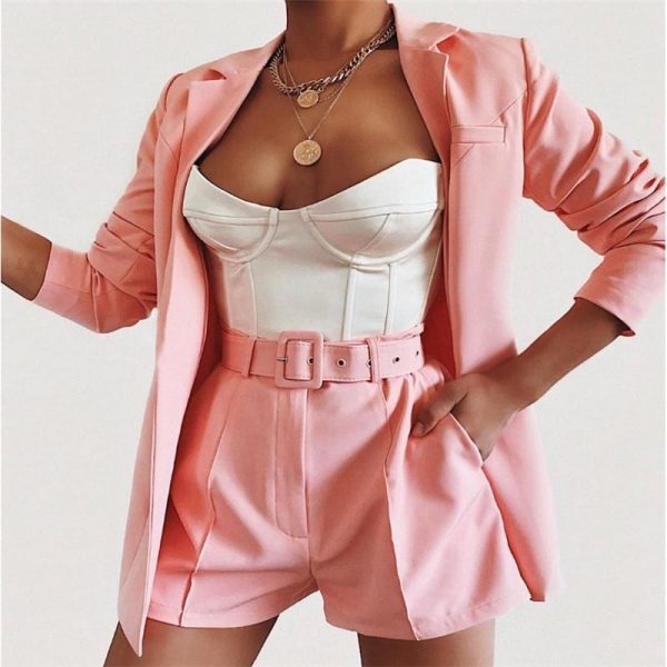 The Best Autumn Elegant British-Style Small Suit Jacket Shorts Suit Women OL Lady Fashion Casual Workout Formal Suit Online - Takalr