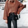 The Best Autumn Knitted Sweater Women Long Loose Sleeve Sweaters Oversize Online - Takalr