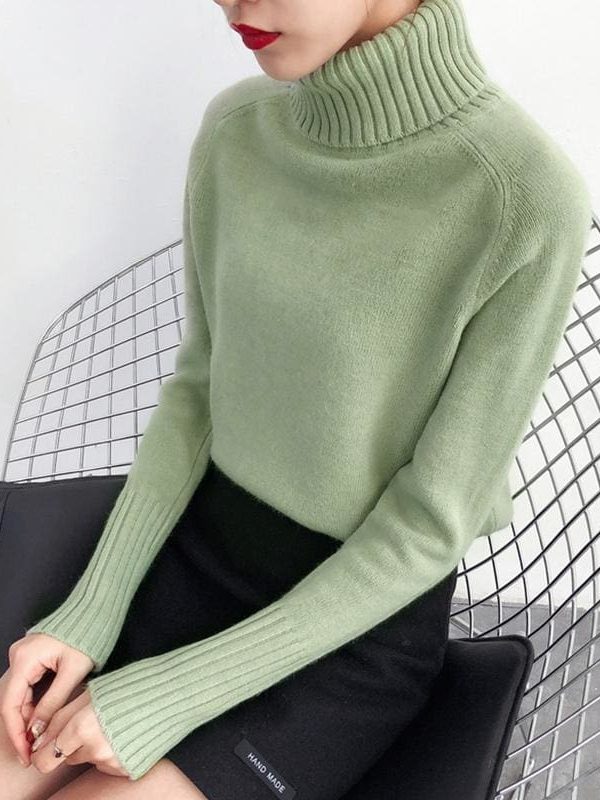 The Best Autumn Winter Cashmere Knitted Women Sweater And Pullover Female Online - Takalr