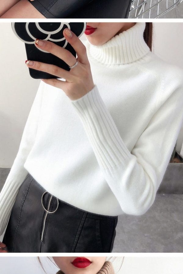 The Best Autumn Winter Cashmere Knitted Women Sweater And Pullover Female Online - Takalr