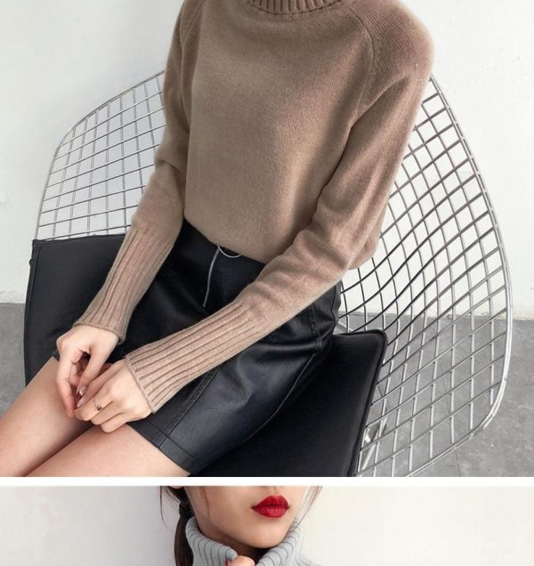 The Best Autumn Winter Cashmere Knitted Women Sweater And Pullover Female Online - Takalr