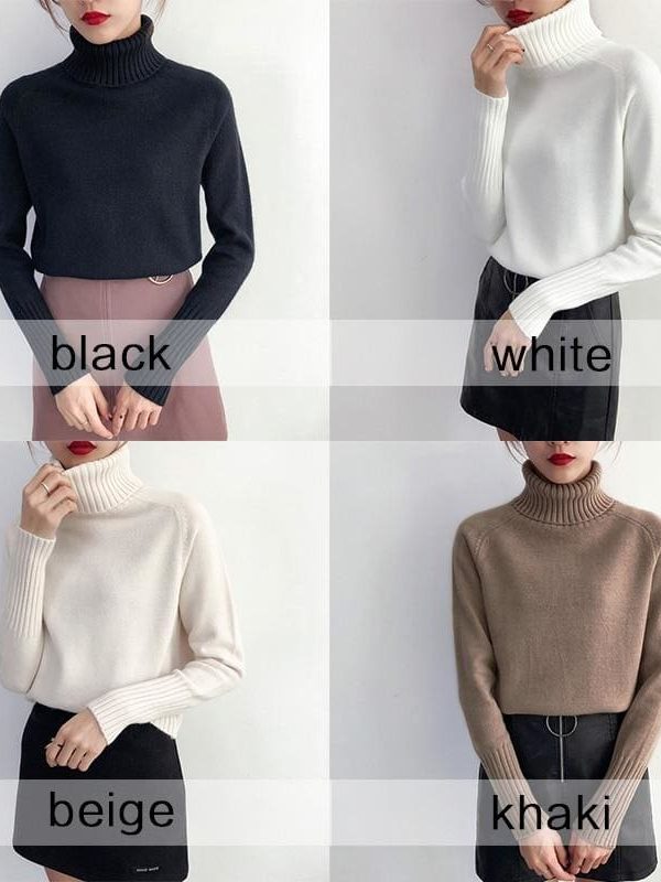 The Best Autumn Winter Cashmere Knitted Women Sweater And Pullover Female Online - Takalr