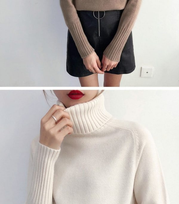 The Best Autumn Winter Cashmere Knitted Women Sweater And Pullover Female Online - Takalr