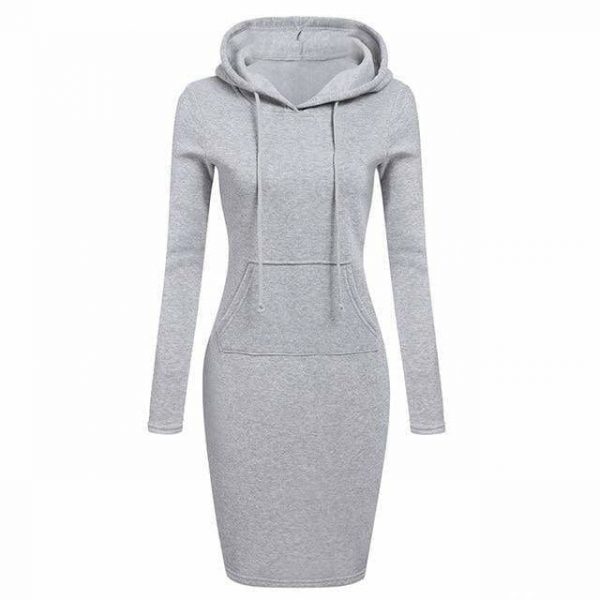 The Best Autumn Winter Warm Sweatshirt Long-sleeved Dresses Online - Source Silk